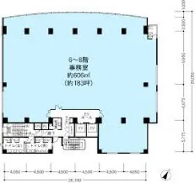 KDX横浜西口ビルの基準階図面