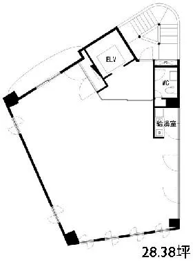 FLOOR AND WALLS中野坂上ビルの基準階図面