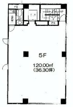 MIC西麻布ビルの基準階図面