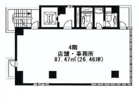 川島ビルの基準階図面