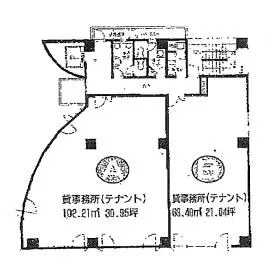 プロスペール本田ビルの基準階図面