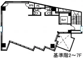 ルート神南ビルの基準階図面