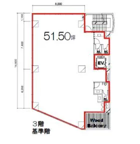 №R日本橋ビルの基準階図面