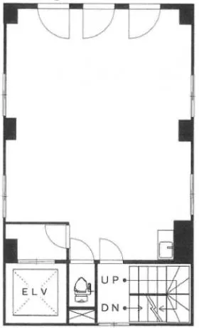 御苑K-1ビルの基準階図面