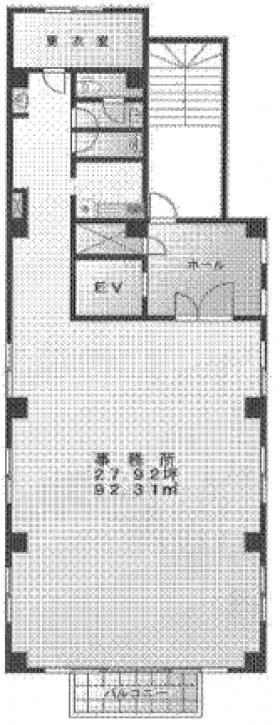 林田ビルの基準階図面