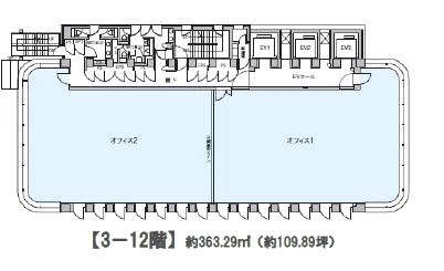 DLXビルディング(同和ライン) 5F 109.31坪（361.35m<sup>2</sup>） 図面