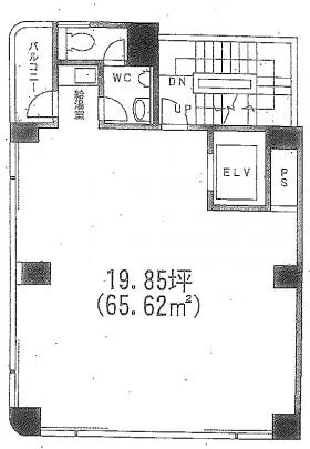 八丁堀AFビルの基準階図面