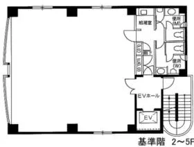 赤坂ウィングビルの基準階図面