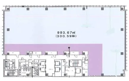 アグリスクエア新宿ビルの基準階図面