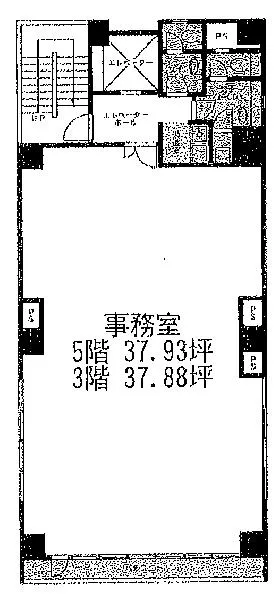 新川I&Lビルの基準階図面