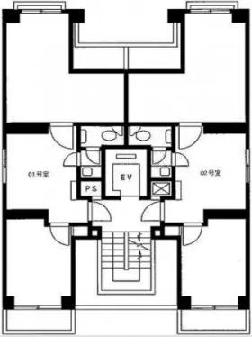ガーデンビルの基準階図面