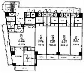 江戸川橋杉原ビルの基準階図面