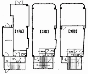 道玄坂1丁目事務所ビルの基準階図面