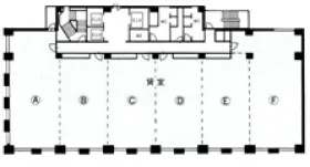 博多フコク生命ビルの基準階図面