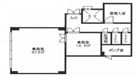 パークサイド多摩川ビルの基準階図面