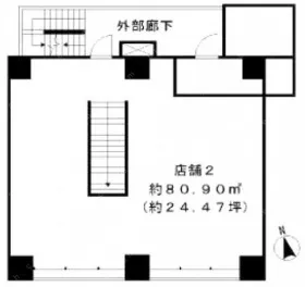 カメリアコート新宿の基準階図面