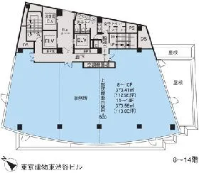 東京建物東渋谷ビルの基準階図面