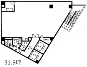メアリヒト御茶ノ水ビルの基準階図面
