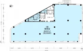 KDX高田馬場ビルの基準階図面