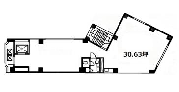 温恭堂ビル 4F 30.63坪（101.25m<sup>2</sup>）：基準階図面