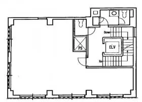 築地ニイクラビルの基準階図面