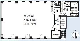 日本橋イーストビルの基準階図面