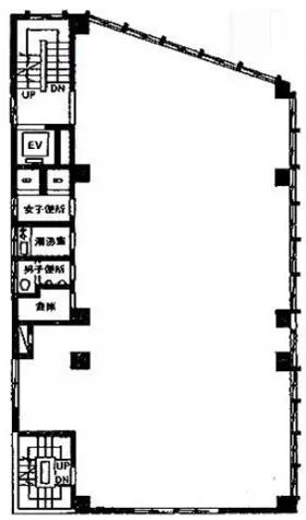 豊島屋本店ビルの基準階図面