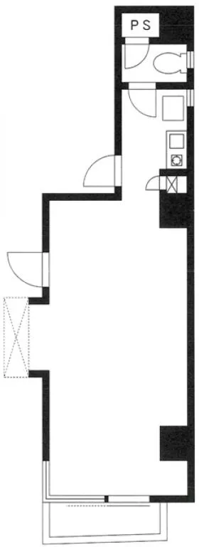 三崎町スカイフィールドビルの基準階図面