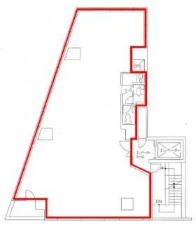 エスト新宿ビルの基準階図面