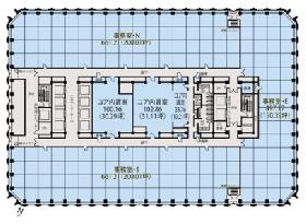 新宿センタービル：基準階図面