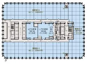 新宿センタービルの基準階図面
