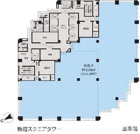 新宿スクエアタワーの基準階図面