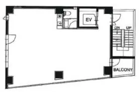 モダンフォルム西麻布ビルパートⅡの基準階図面