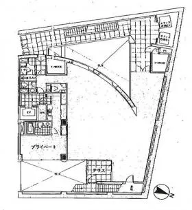 アンフィニ赤坂ビルの基準階図面