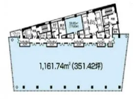 大阪証券取引所ビルの基準階図面