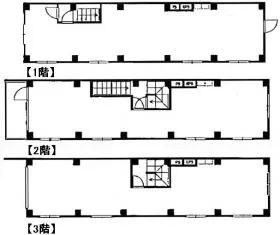 ロイクラトン四谷3丁目の青い空ビルの基準階図面