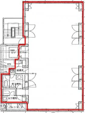 Nest-Lab北大手町(旧日宣神田)ビルの基準階図面