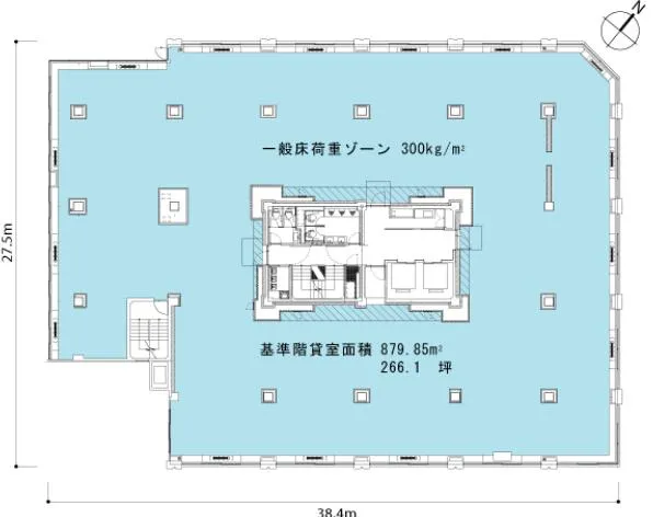 【取壊し】虎ノ門5森ビルの基準階図面
