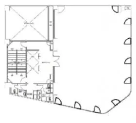 新宿北西ビルの基準階図面
