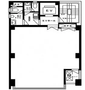 博洋堂新宿(旧タチハラ)ビルの基準階図面