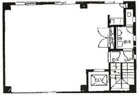 セゾンビル芝大門の基準階図面