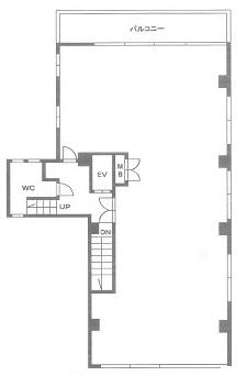 第二吉沢ビル 4F 22.66坪（74.90m<sup>2</sup>）：基準階図面