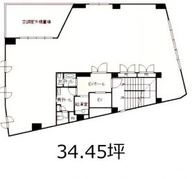 フレール小石川ビルの基準階図面