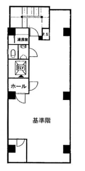 渋谷三丁目TRビルの基準階図面