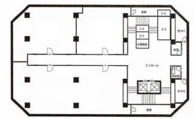 新橋駅前ビル2号館の基準階図面