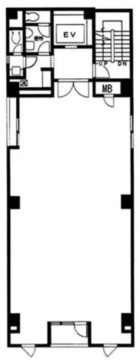 FP五反田ビルの基準階図面
