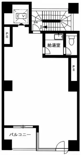 平成新富町ビルの基準階図面