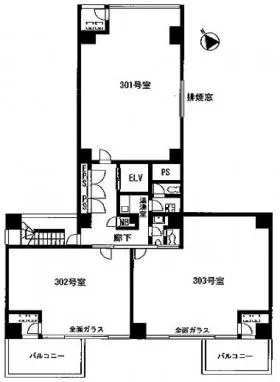 NIT築地ビルの基準階図面