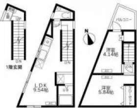 アルボォル上十条ビルの基準階図面