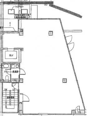 日月光(旧代々木スクエア)ビルの基準階図面